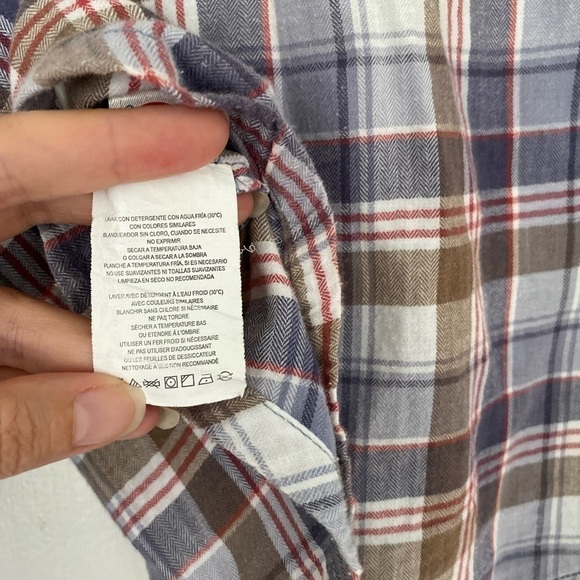 DICKIES Short Sleeve Flannel Button Up Shirt Womens Size Small - Picture 5 of 7